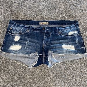 YMI Distressed Jean Denim Shorts